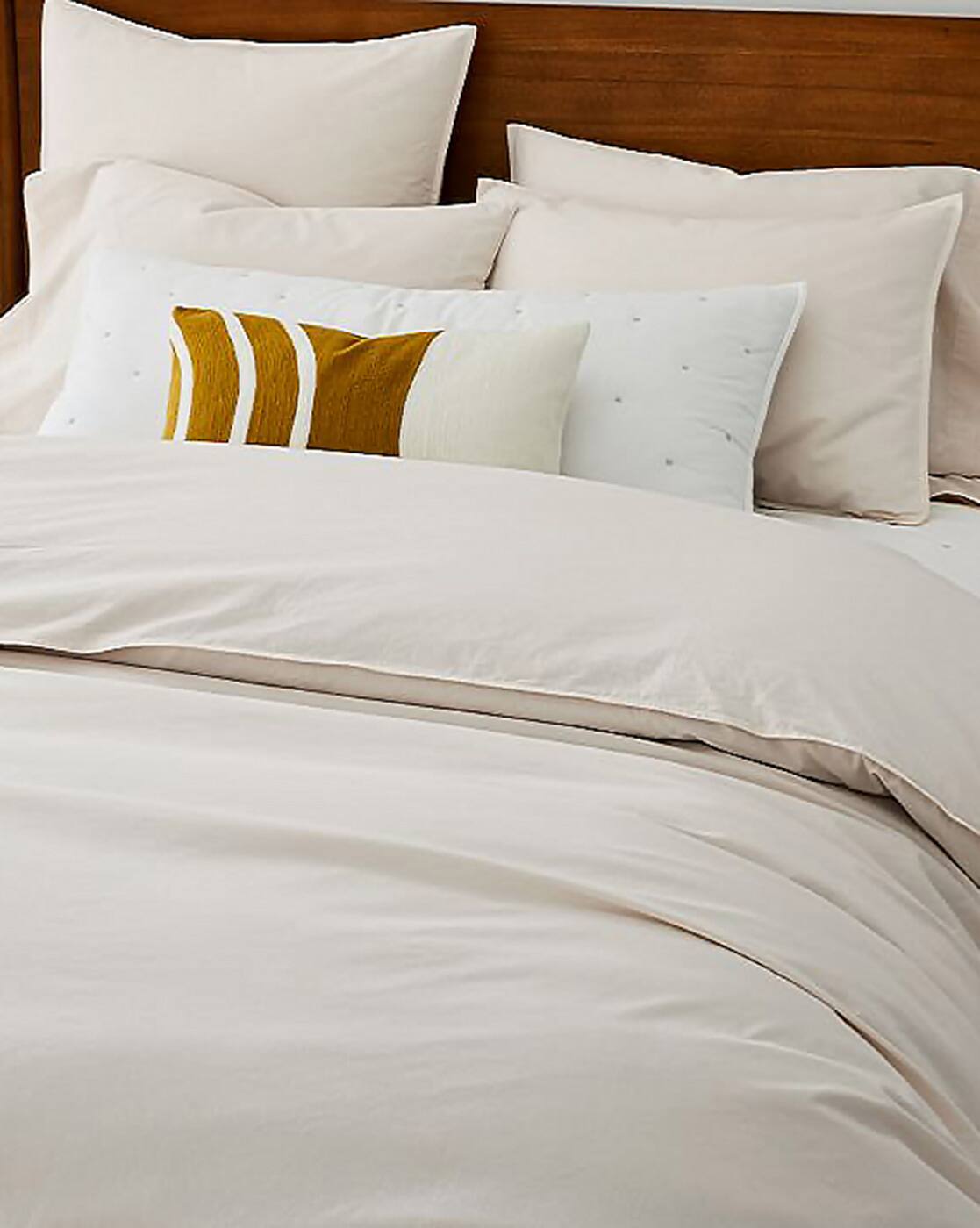 Buy West Elm 200 TC Organic Washed Queen Size Duvet White Color
