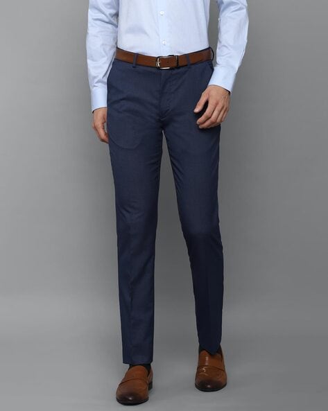 Buy Men navy Blue Linen Trousers for Wedding from Anita Dongre