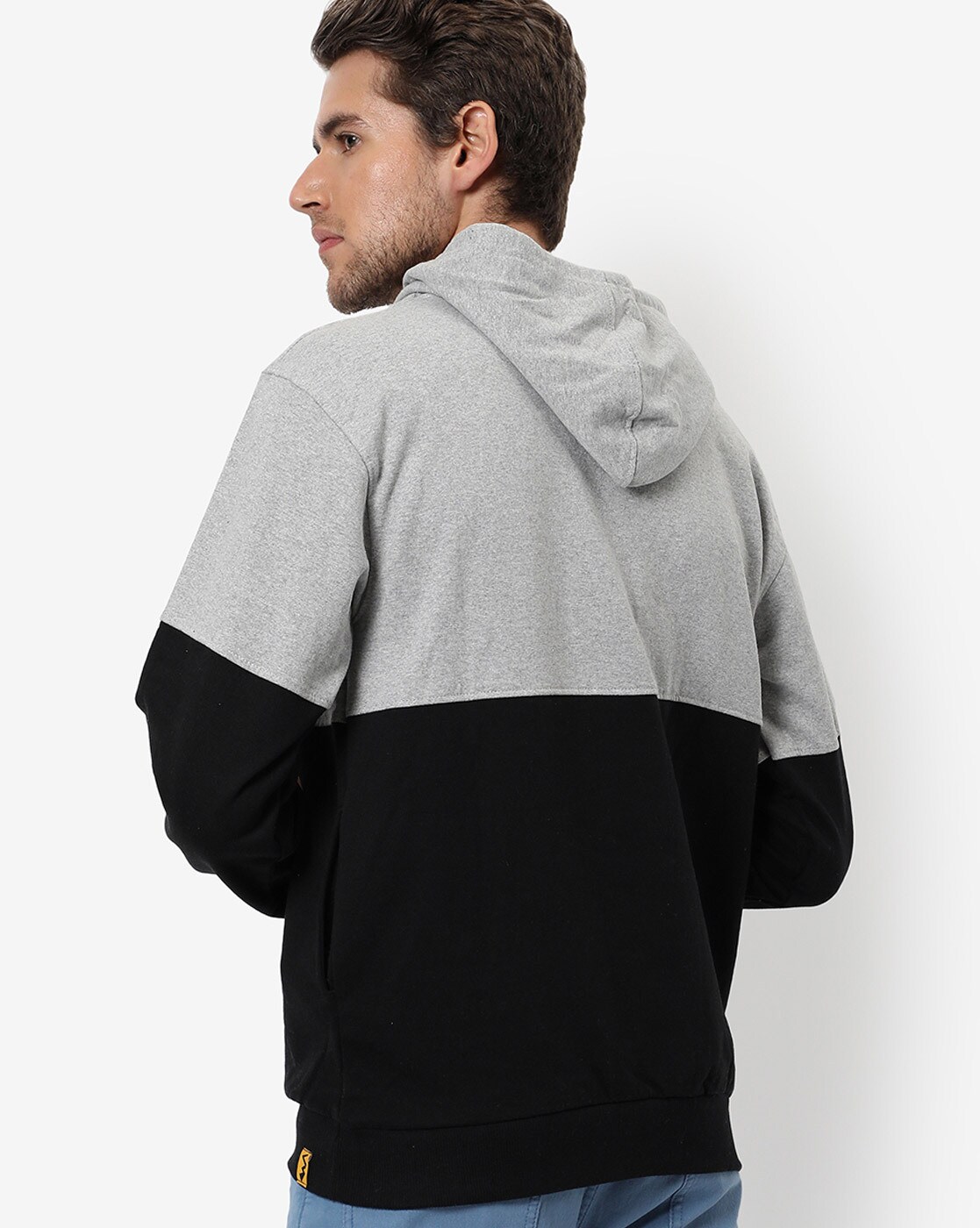 Buy Black & grey Sweatshirt & Hoodies for Men by Campus Sutra Online