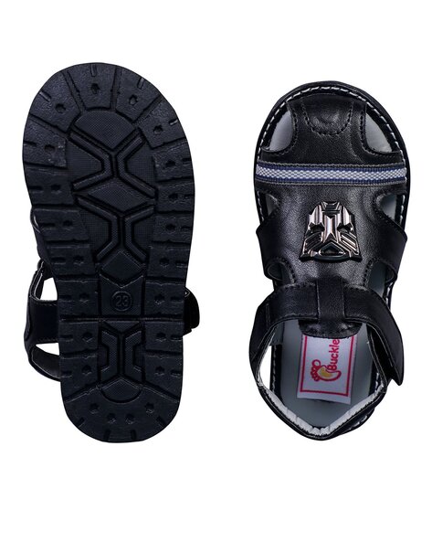 Buy Black Sandals for Boys by Buckled Up Online Ajio