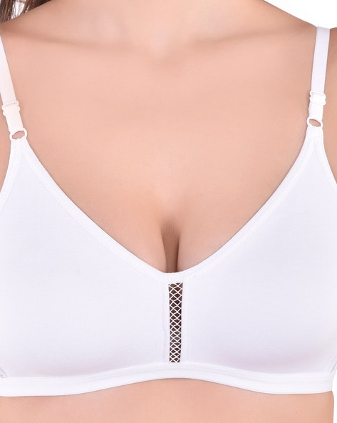 Non-Padded Bra with Back Hook Closure