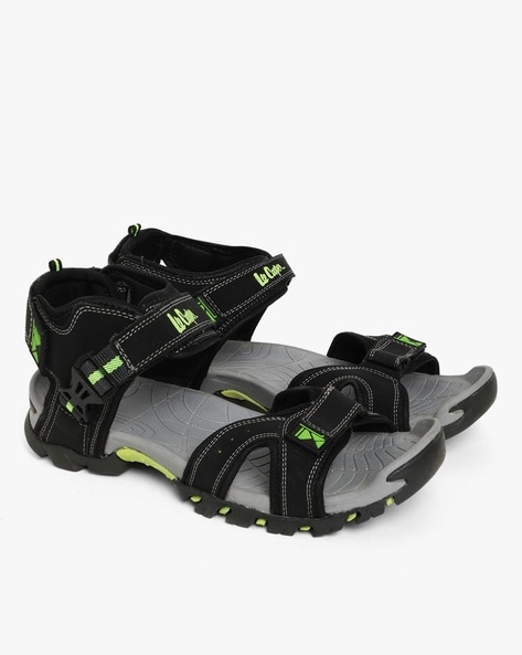 Buy Lee Cooper Men Olive Green Leather Sandals - Sandals for Men 1302402 |  Myntra