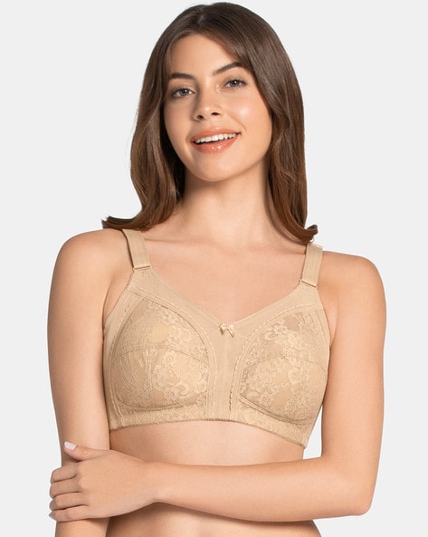 Buy Triumph Non Padded High Coverage Wirefree Bra-Brown at Rs.899 online