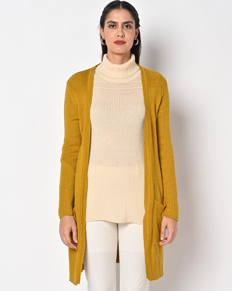 Mustard hotsell shrug cardigan