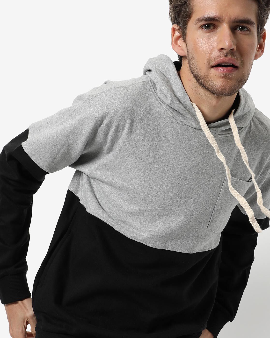 Buy Black & grey Sweatshirt & Hoodies for Men by Campus Sutra Online