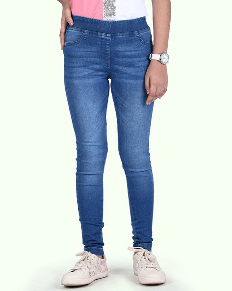 navy blue jeggings with pockets