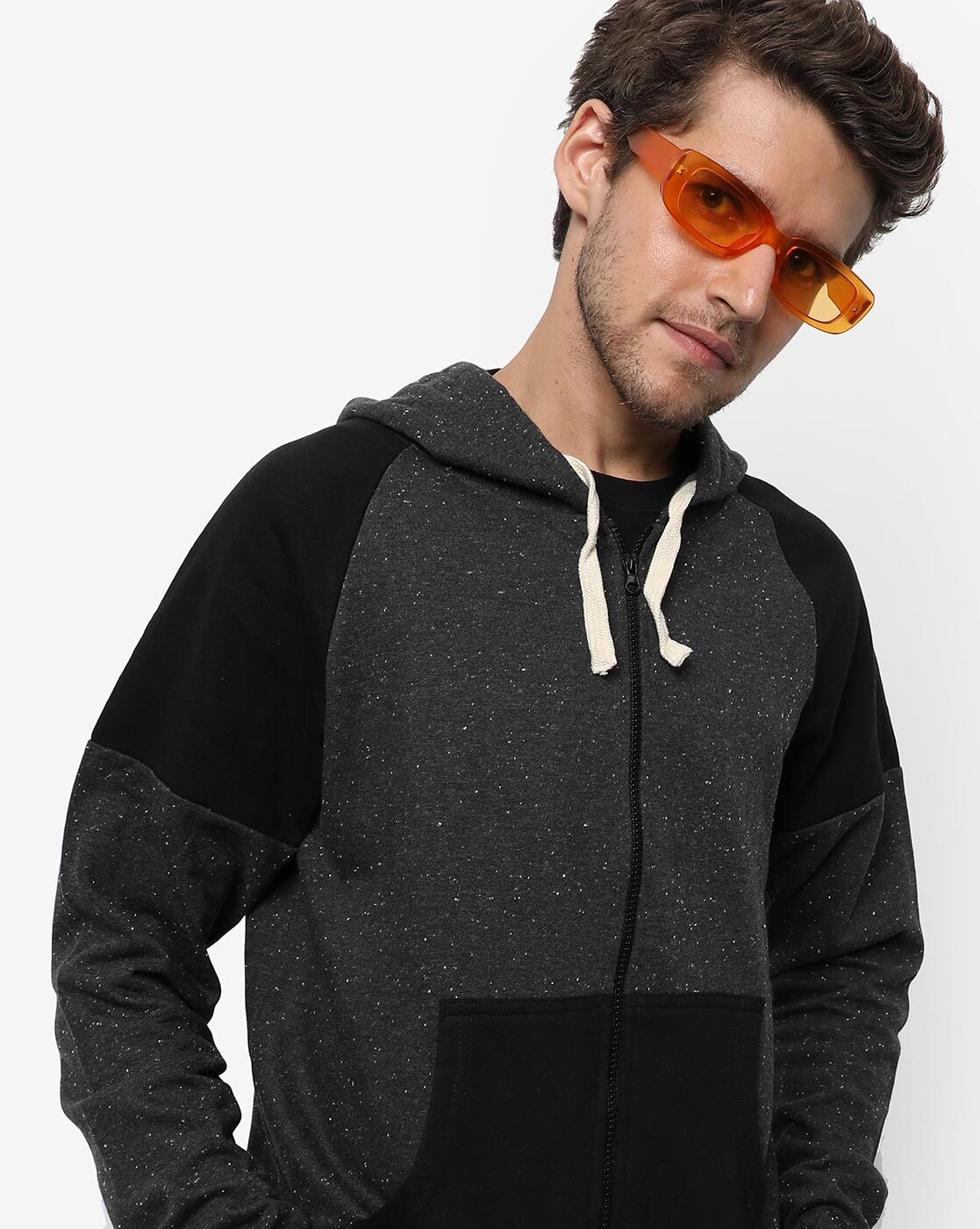 Buy Black & grey Sweatshirt & Hoodies for Men by Campus Sutra Online