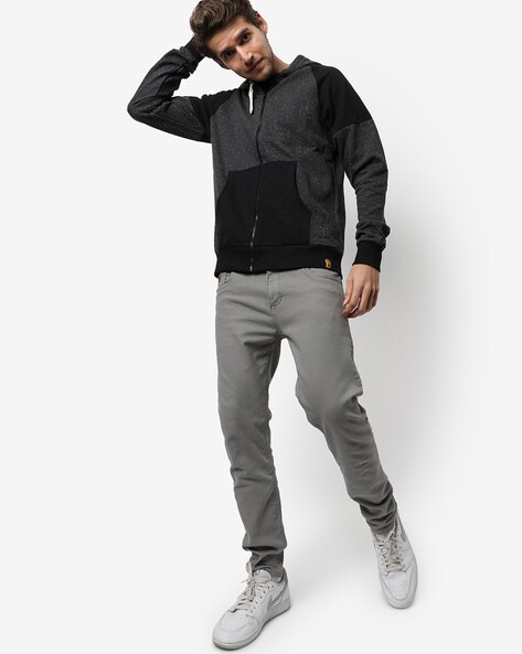 Buy Black & grey Sweatshirt & Hoodies for Men by Campus Sutra Online