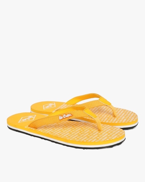 Mens yellow slippers hot sale