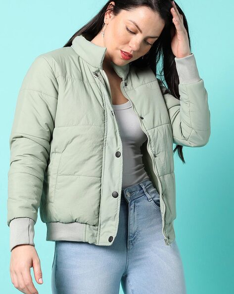 Buy Light Green Jackets Coats for Women by Campus Sutra Online