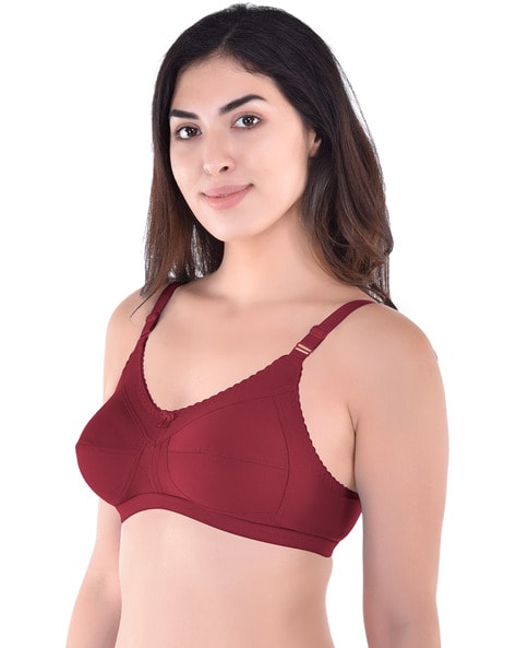 Buy FANTASY LIGHTLY PADDED NON WIRED MAROON BRA for Women Online in India