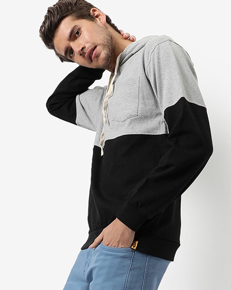 Buy Black & grey Sweatshirt & Hoodies for Men by Campus Sutra Online