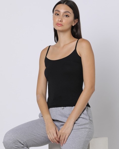 Generic Womens Sexy Adjustable Strap Built In Bra Tank Tops Camisole M  Black @ Best Price Online