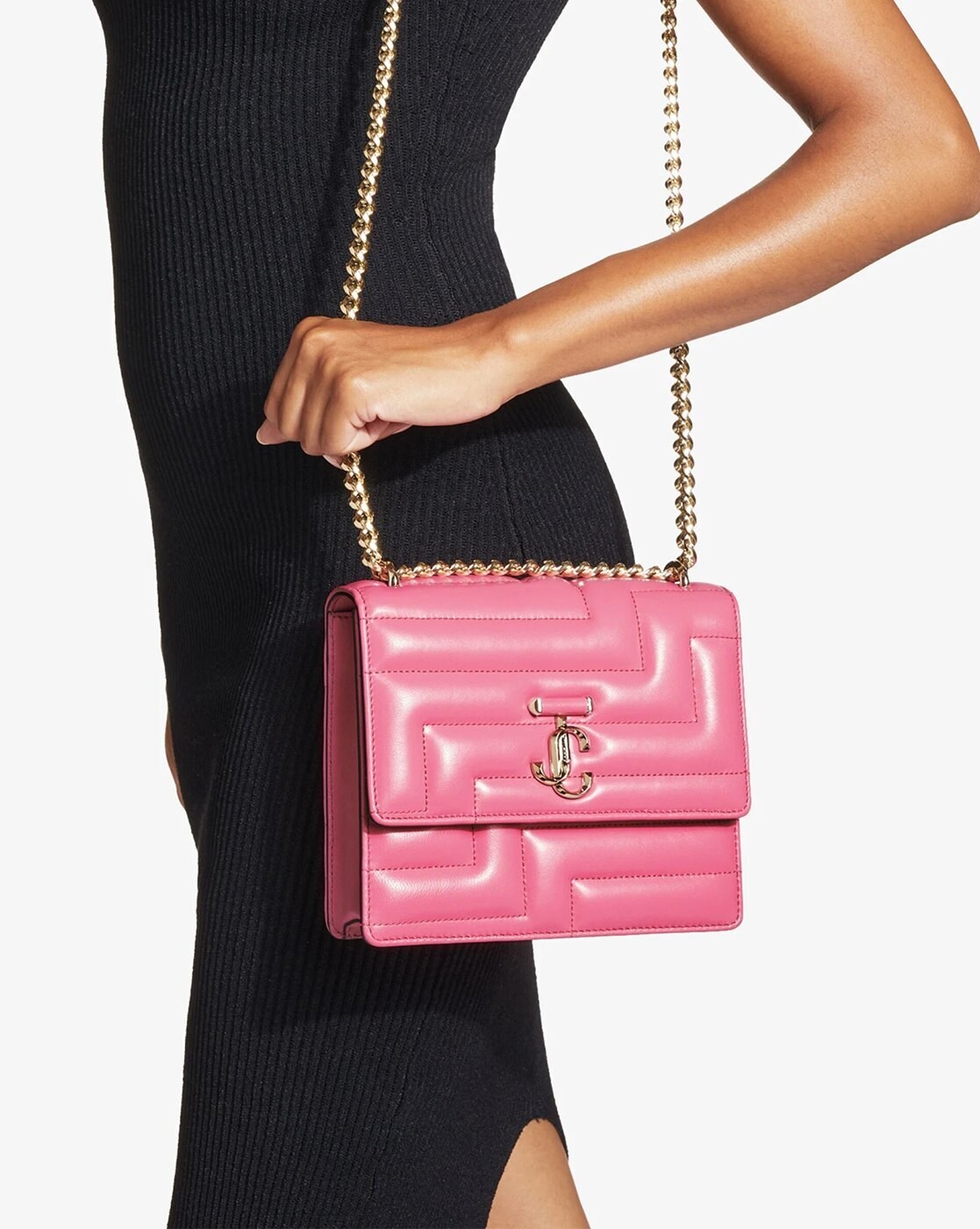 Buy Jimmy choo Varenne Avenue Quad Shoulder Bag | Pink Color Women 