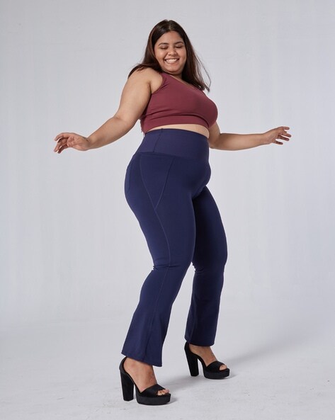 Buy Blissclub Women Indigo The Ultimate Leggings with 4 pockets and perfect  ankle length online