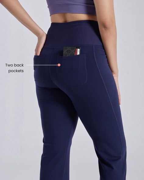 BlissClub Women The Ultimate Flare Pants with 4 Pockets, High Waisted  Flared Pants