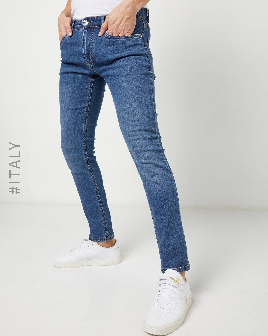 Men Mid-Wash Slim Fit Jeans - Main Image