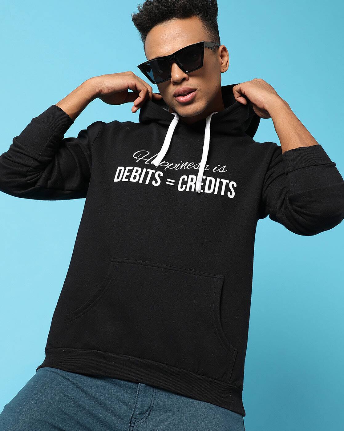 Buy Black Sweatshirt u0026 Hoodies for Men by Campus Sutra Online | Ajio.com