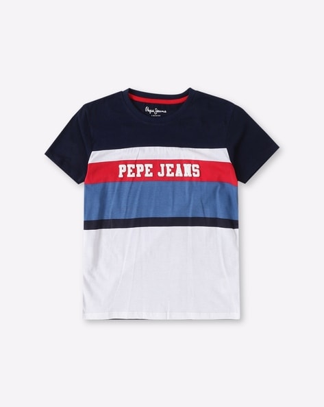 Pepe Jeans Logo Print Round-Neck T-Shirt