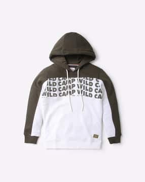lee cooper Typographic Print Hoodie with Ribbed Hem-picture-50