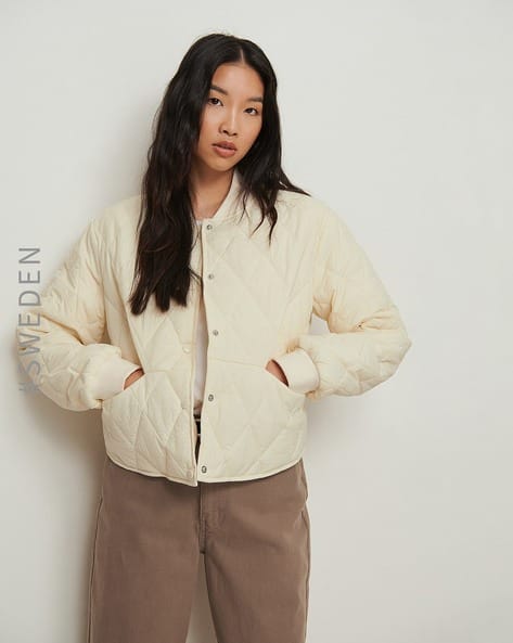 Na Kd Short Beige Puffer Jacket Belted Puffer Jacket Beige NA-KD