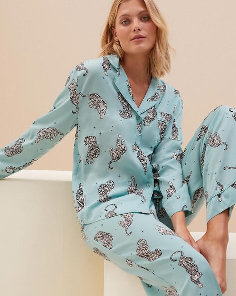 Ladies stag print pyjamas sale