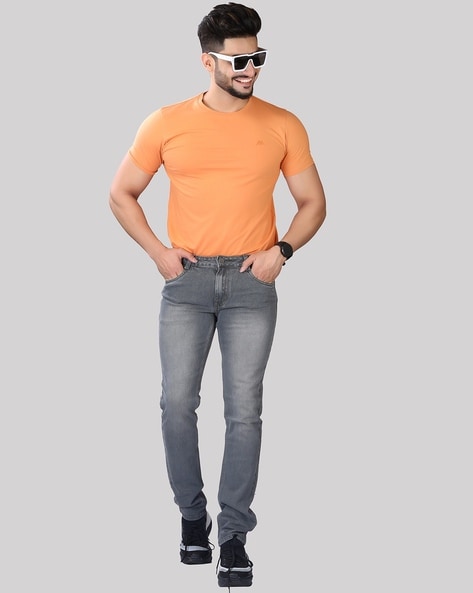 Buy Boys Orange Skinny Fit Jeans Online - 730490 | Allen Solly