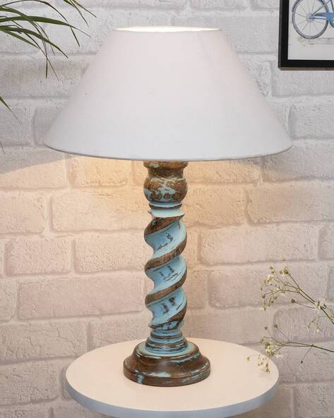 Rustic white online table lamp