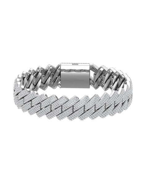 7mm Diamond Cuban Chain Link Bracelet  Happy Jewelers