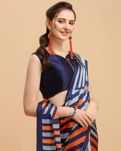 What are the blouse designs for a silk saree? - Quora