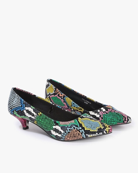 Simmi London Adley platform heeled shoes in grey snake print | ASOS