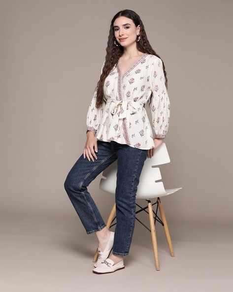 Buy Ecru Tops for Women by Aarke Ritu Kumar Online