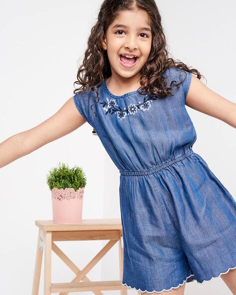 Girls blue playsuit cheap