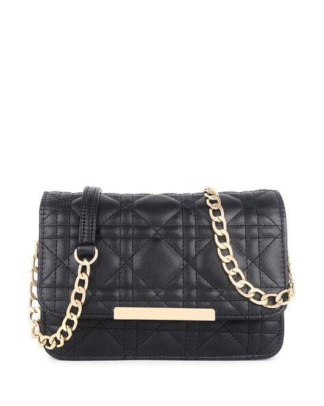 Louisa Quilted Chain Shoulder Bag - Black – Style Me Luxe
