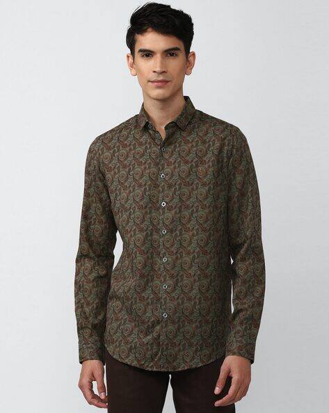 SIMON CARTER Men Paisley Print Slim Fit Shirt