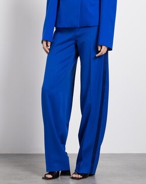 TEXTURED SUIT TROUSERS  Navy blue  ZARA India