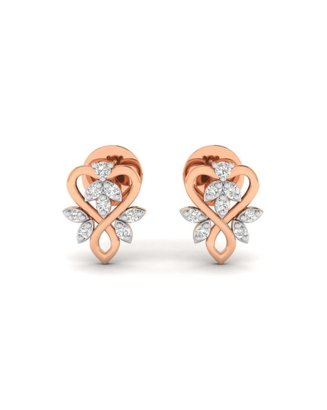 Buy Stunning Rose Gold and Diamond Earrings Online | ORRA