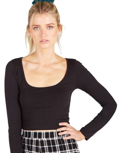 Buy Black Tops for Women by TRENDS TOWER Online | Ajio.com