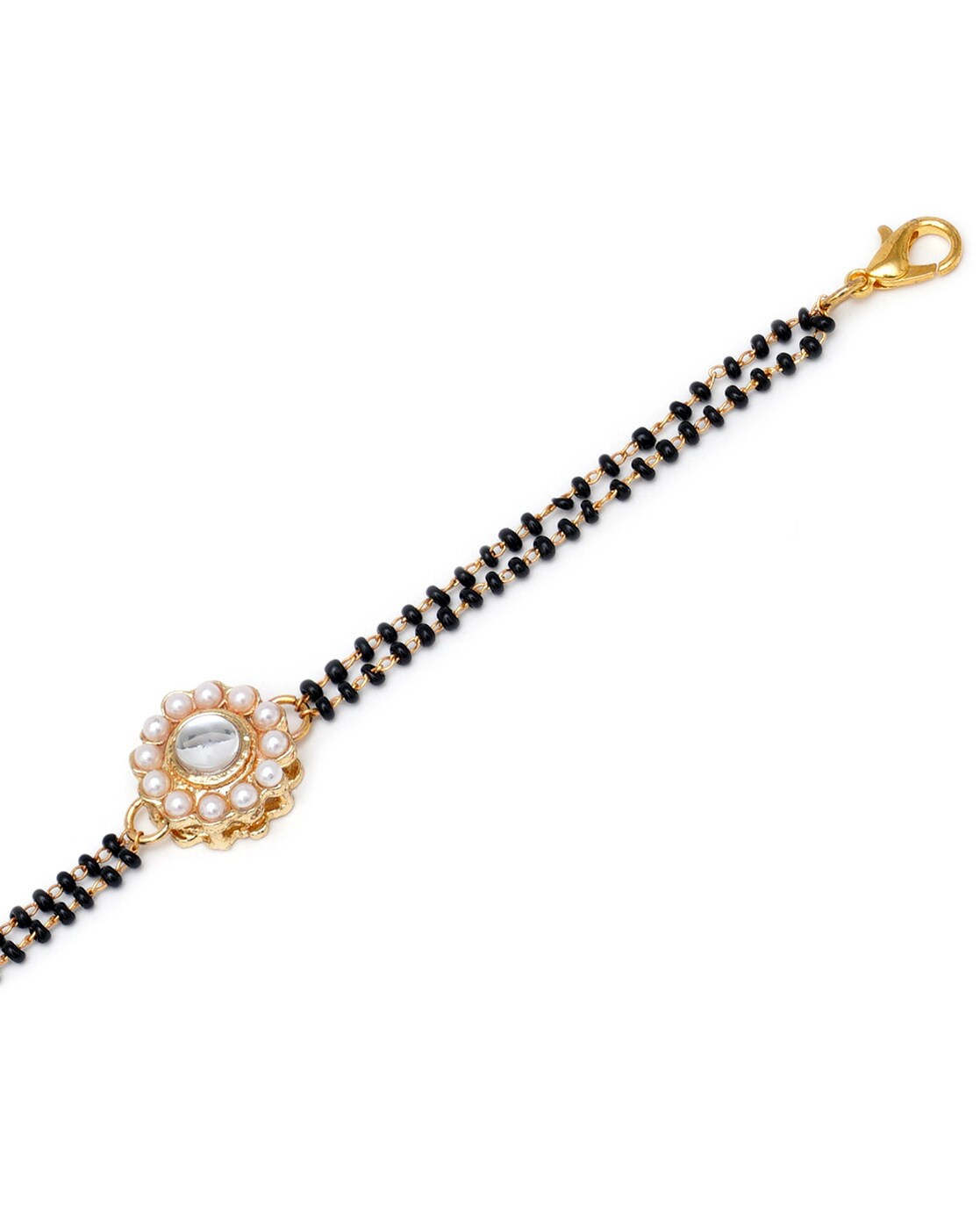 Floral CZ mangalsutra bracelet Shop online  shopSwarnacom gold  bracelets wristswag wristgame handjewelry mangalsutra karimani   Instagram