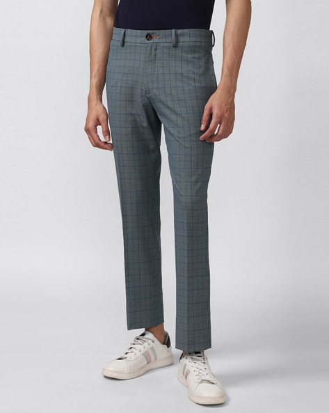 Gibson London Blue Check Trousers – Wolf & West Menswear