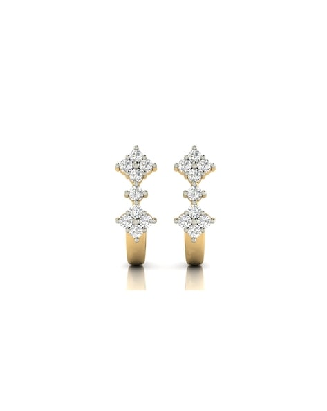 Simple Cubic Zirconia Stone Stud Earrings in Gold | Uncommon James