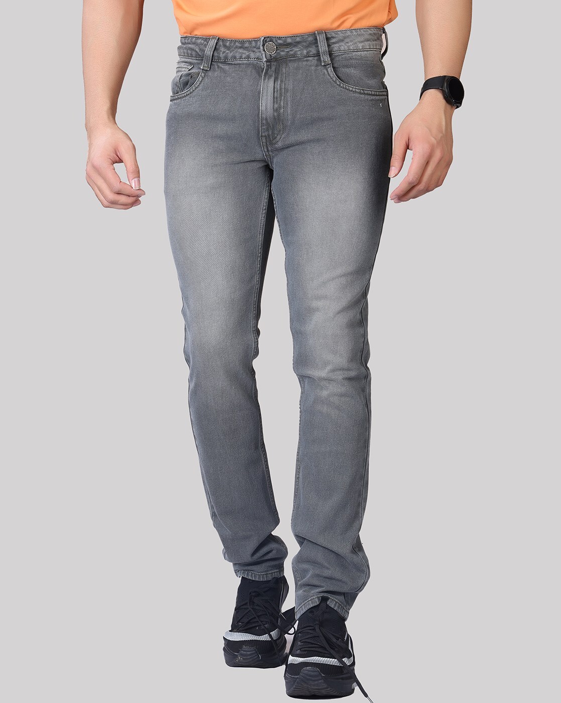 Regular Fit Faded Designer Men Jeans, Grey at Rs 500/piece in New Delhi |  ID: 2852141789388