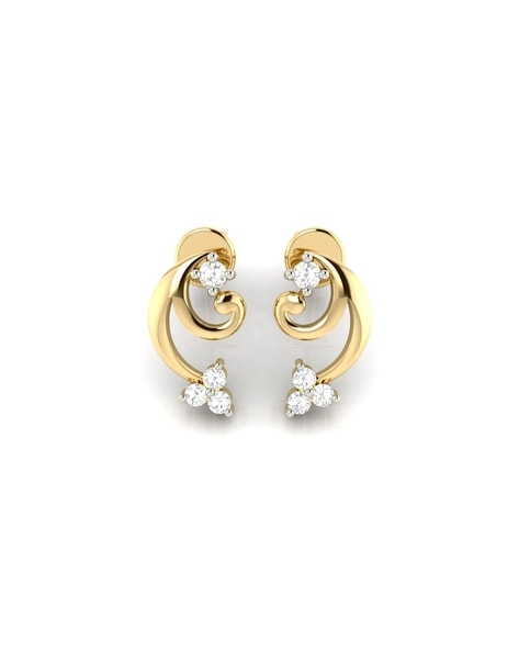 Designer Cute Small Gold Plated Bali Earrings For Womens / Girls / Ladies-vietvuevent.vn