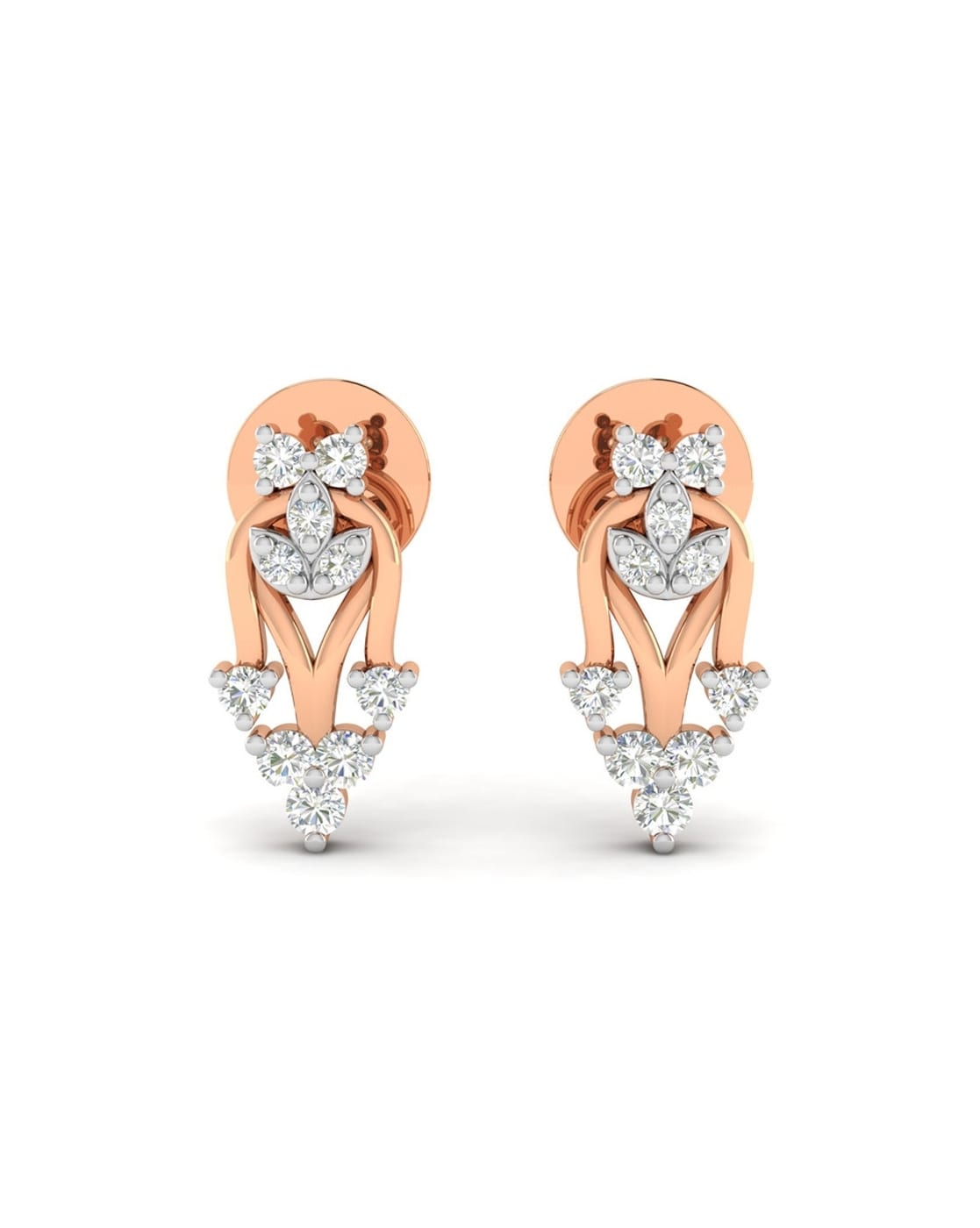 050ct Solitaire Earrings in Lab Grown DiamondsSmiling Rocks