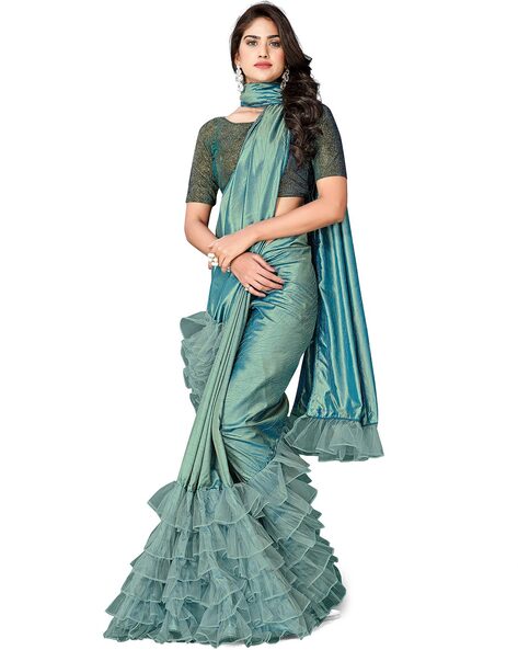 Buy Blue Sarees for Women by TIKHI IMLI Online