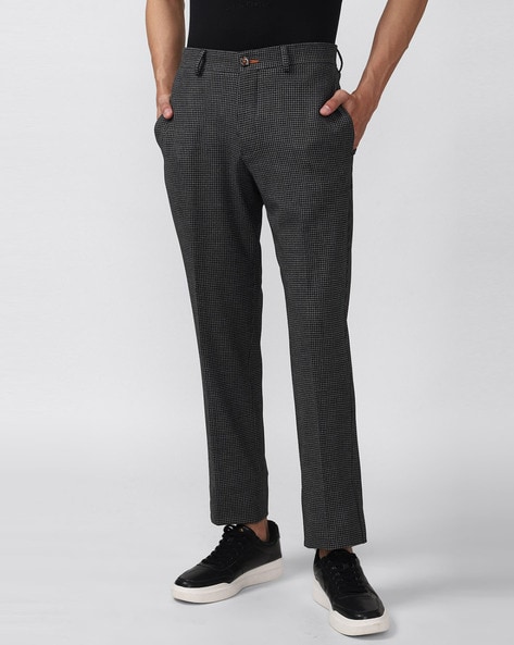 Concrete | Men's Dark Grey Stripe Trousers | Suit Direct-vachngandaiphat.com.vn