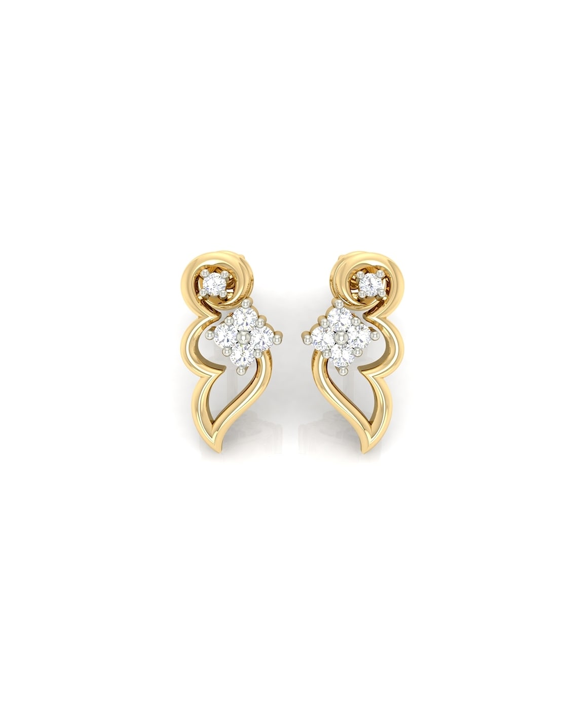 Buy Gold Stud Earrings Designs Online in India | Candere by Kalyan Jewellers