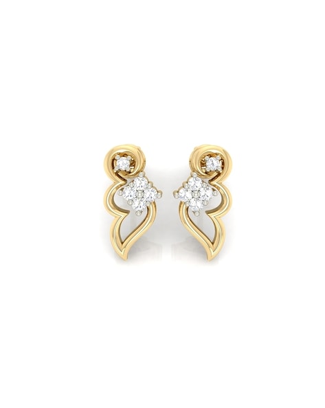 Triune Gleam Diamond Stud Earrings |Unique Designs | CaratLane