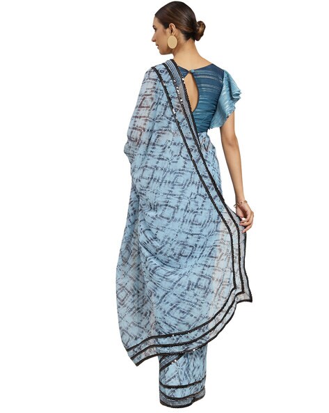 Buy Blue Sarees for Women by TIKHI IMLI Online