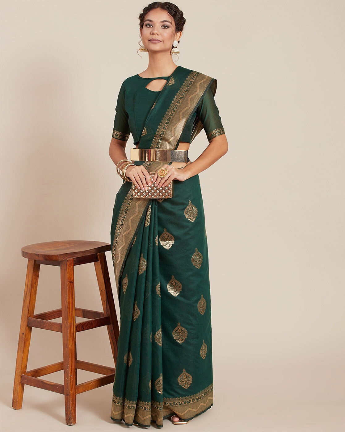 Buy Green Sarees for Women by TIKHI IMLI Online